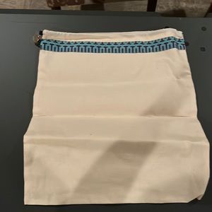 New TORY BURCH Dust Bag Purse Shoe Travel Storage 15"× 12" Drawstring Logo Charm